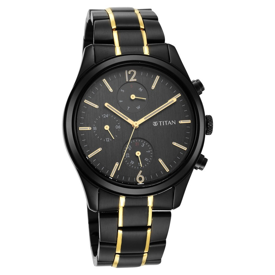 Titan 1805KM03 Workwear Men Multifunction Quartz Watch 42mm