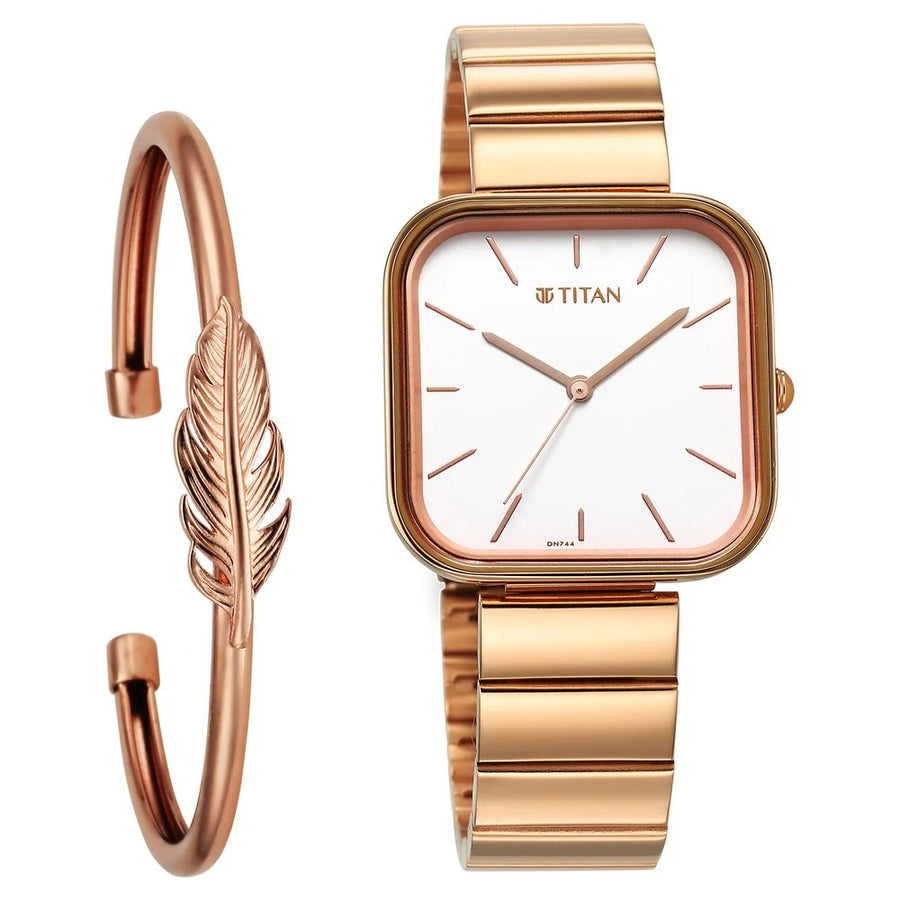 Titan 2715WM01F Purple Stackables Women 3 Hands Quartz Watch 30.60mm