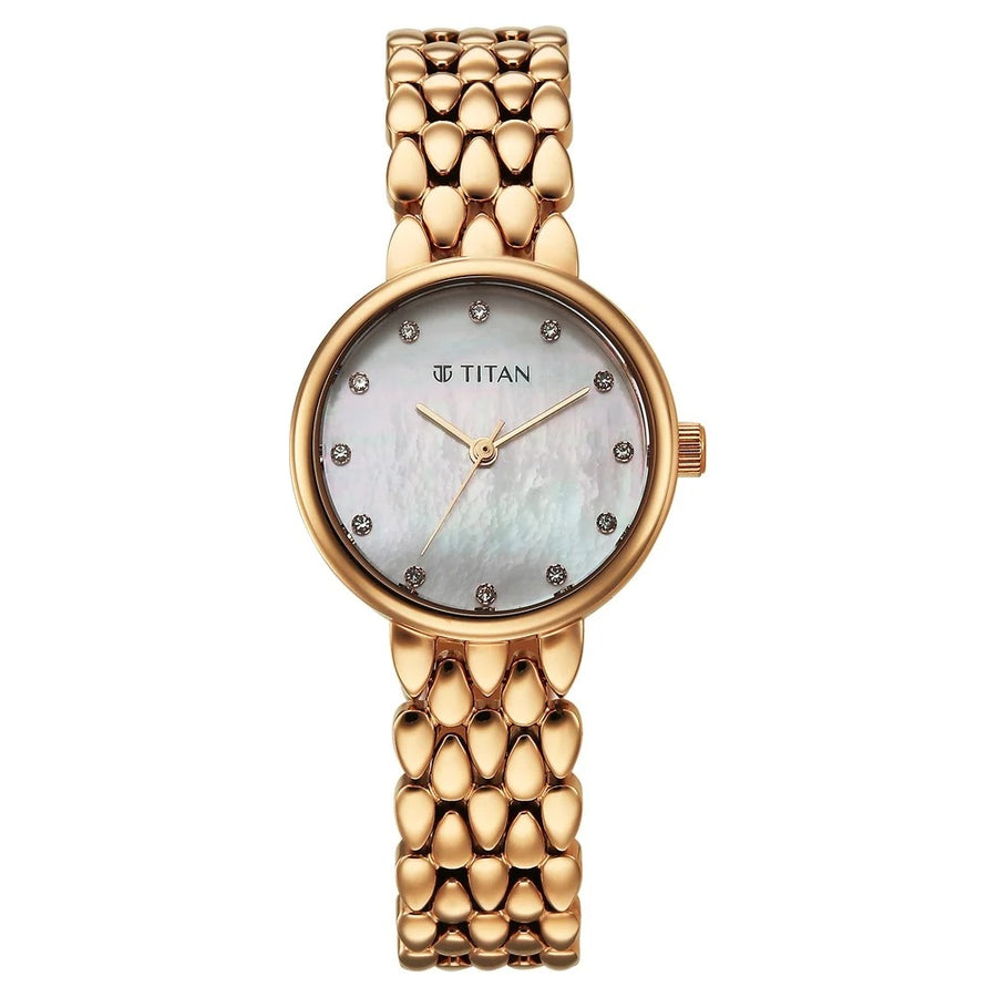 Titan 95374WM01 Glamour Women 3 Hands Quartz Watch 28.30mm