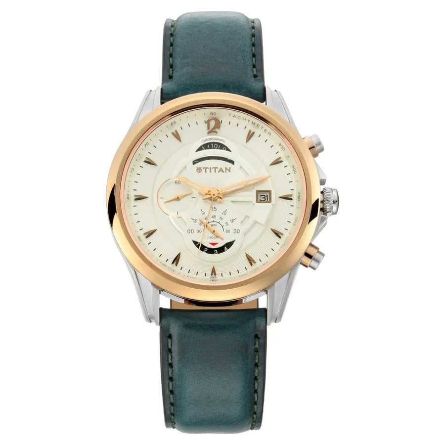 Titan 1830KL01 Maritime Men Chronograph Quartz Watch 45.6mm
