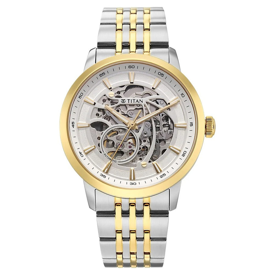 Titan 90223BM01 Phoenix Skeletal Men 3 Hands Automatic Watch 43mm