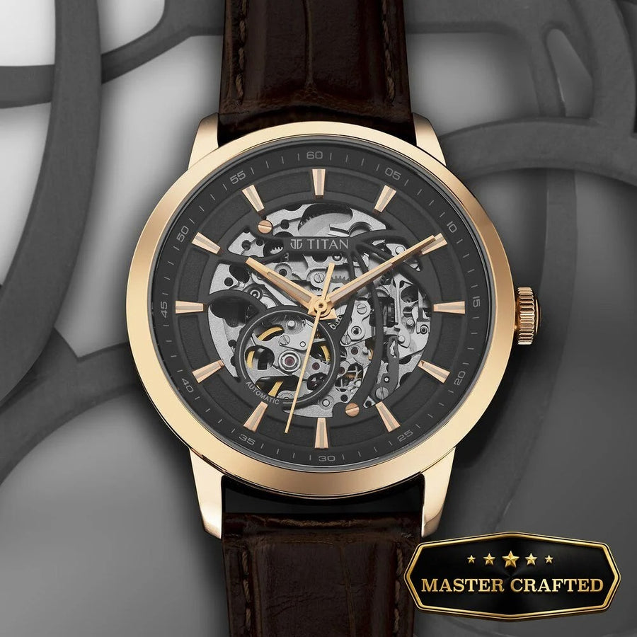 90223WL01 Phoenix Skeletal Men 3 Hands Automatic Watch 43mm
