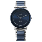 1878KD02 Edge Fusion Men 2 Hands Quartz Watch 41mm