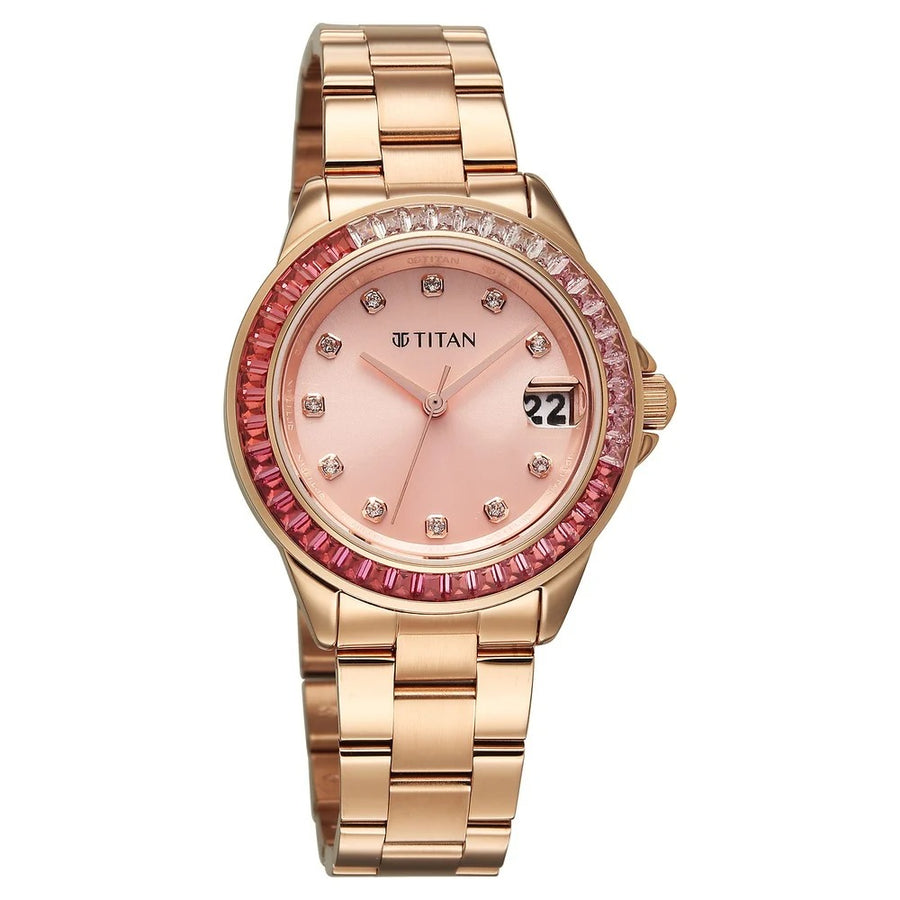 95382WM01 Glamour Women 3 Hands w/ Date Quartz Watch 33mm