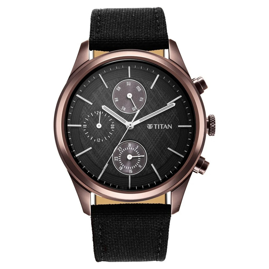 Titan 1805QP01 Neo Splash Men Multifunction Quartz Watch 42mm