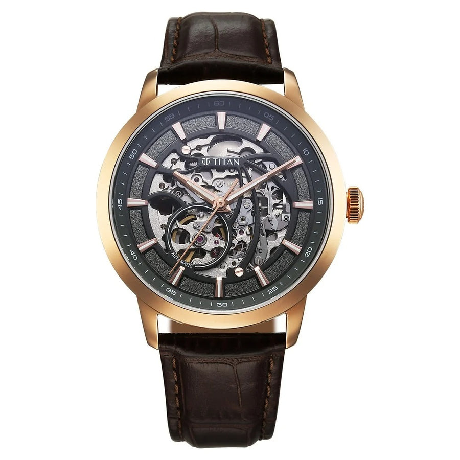 Titan 90223WL01 Phoenix Skeletal Men 3 Hands Automatic Watch 43mm