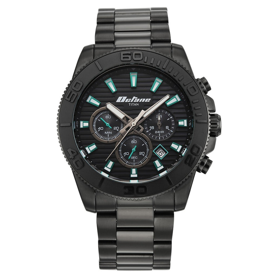 Titan 90239NM01 Octane Gridline Men Chronograph Quartz Watch 45mm