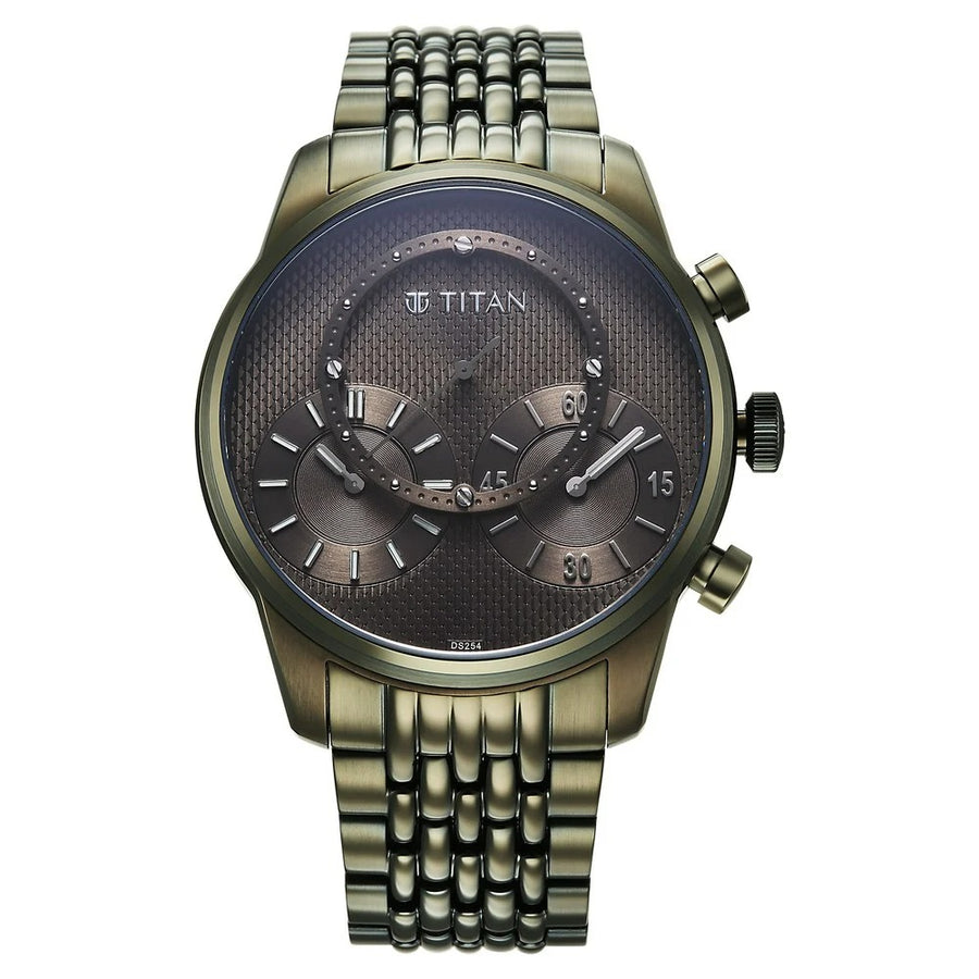 Titan 90179QM01 Classique Micromotors Men Classic Quartz Watch 43mm