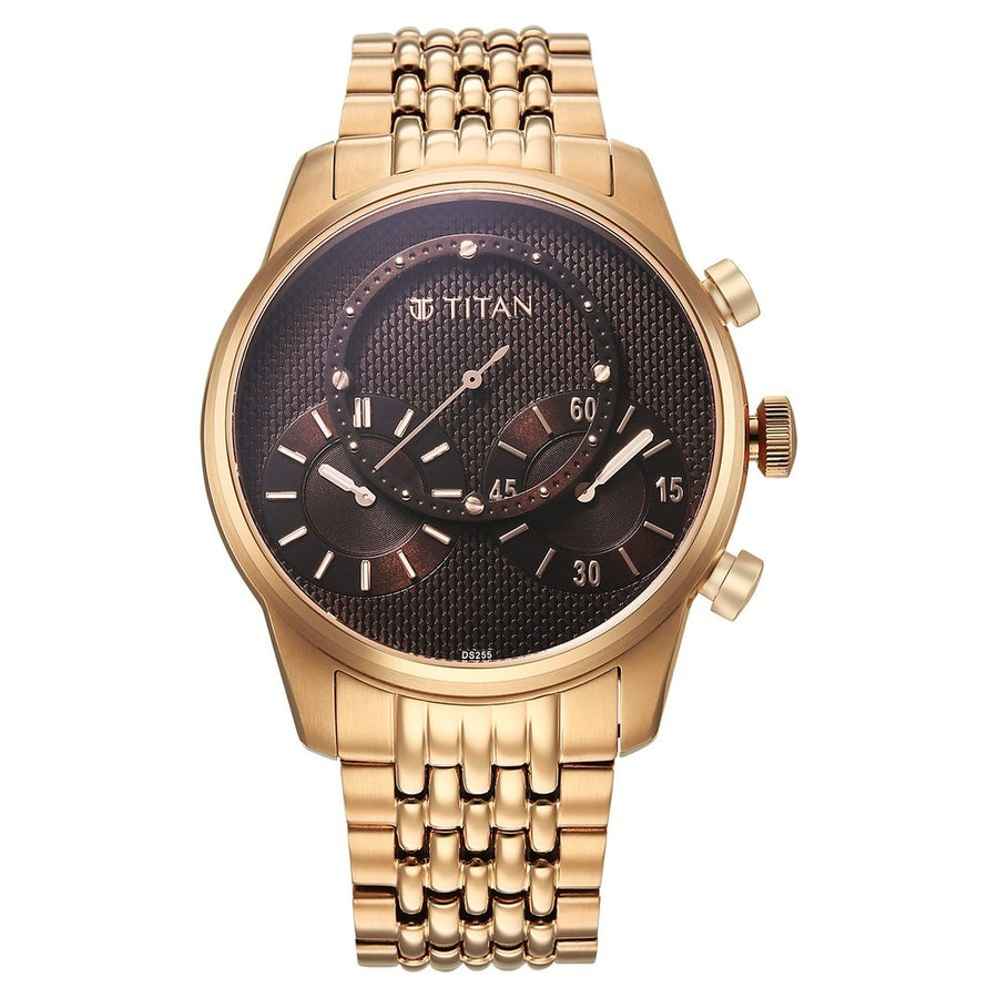 Titan 90179WM01 Classique Micromotors Men Classic Quartz Watch 43mm