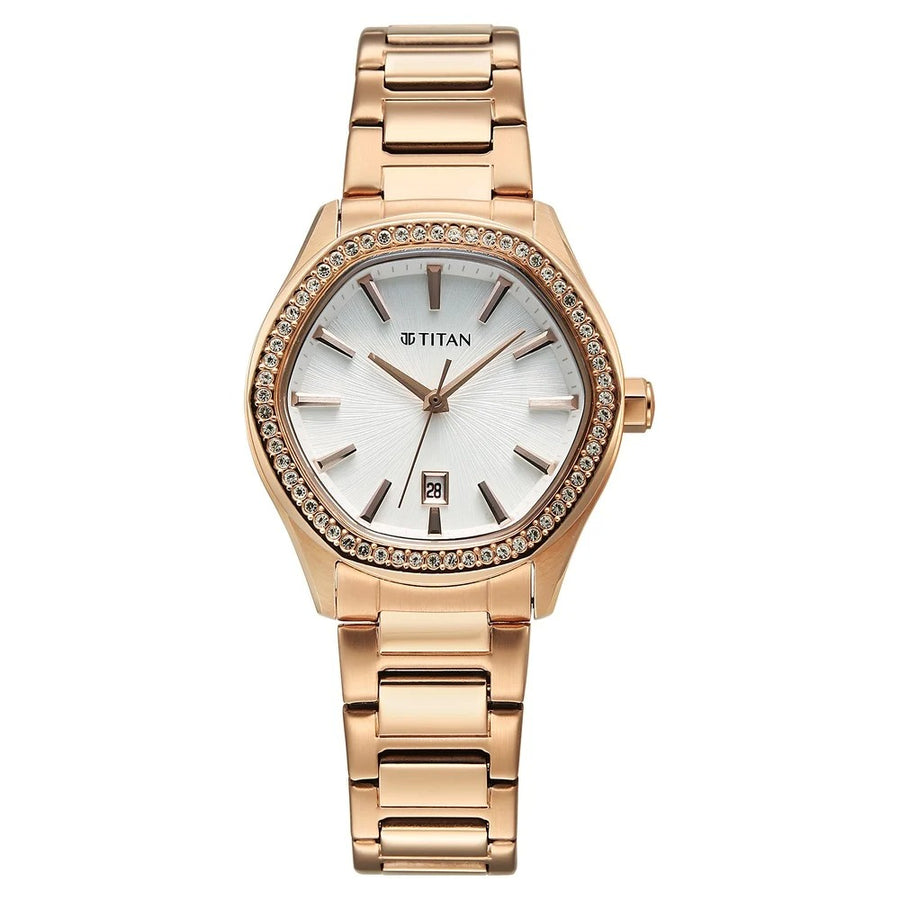 Titan 95326WM01 Glamour Women 3 Hands Quartz Watch 32.25mm