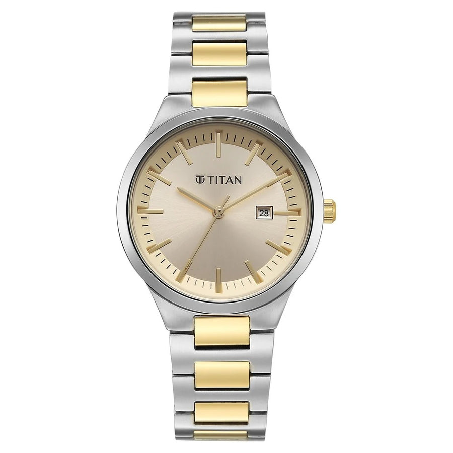 Titan 95369BM01 Workday Wonders Women 3 Hands w/ Date Quartz Watch 34mm