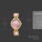 2810WM02F Raga Power Pearls Women 3 Hands Quartz Watch 32mm
