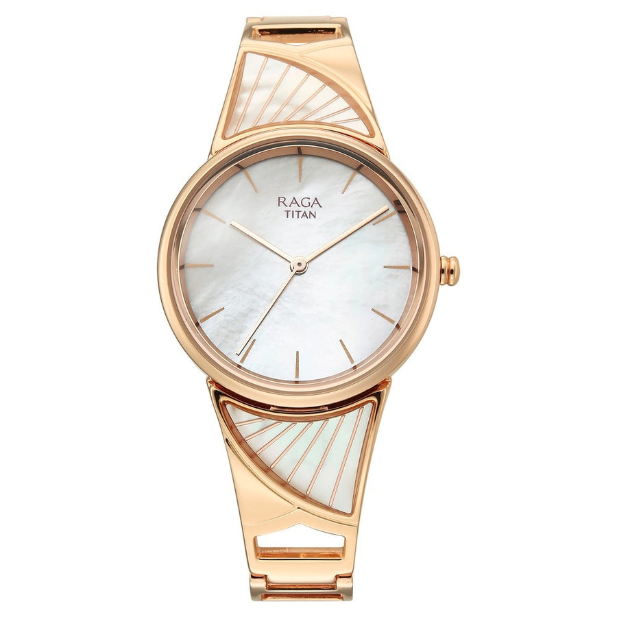 2810WM01F Raga Power Pearls Women 3 Hands Quartz Watch 32mm