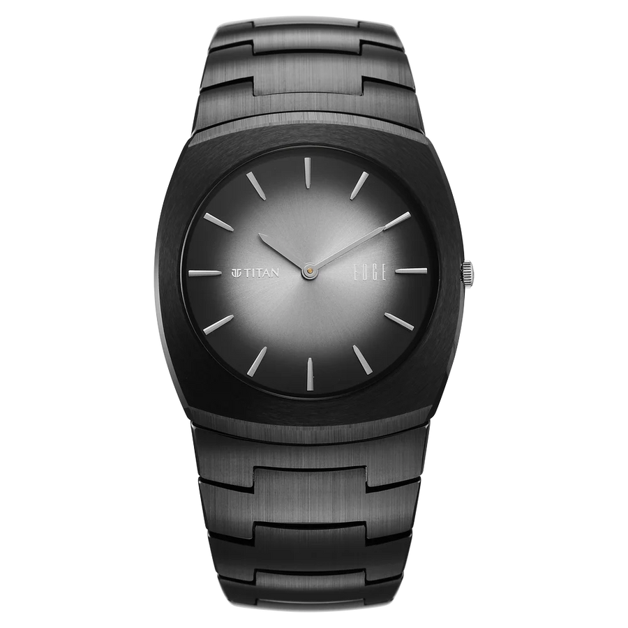 Titan 10055NC01 Edge Fumage Men 2 Hands Quartz Watch 39mm