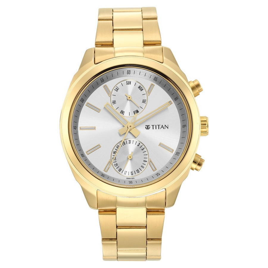 Titan 1733YM01 Workwear Men Multifunction Quartz Watch 41mm