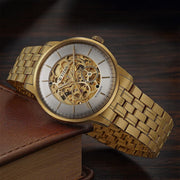 90110YM01 Skeletal Men 3 Hands Automatic Watch 44mm