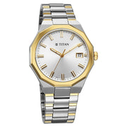 90212BM01 Regalia Dodecagon Men 3 Hands w/ Date Quartz Watch 40mm