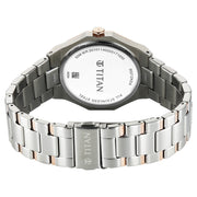 Titan 90212KM01 Regalia Dodecagon Men 3 Hands w/ Date Quartz Watch 40mm