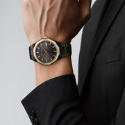 Titan 90212KM02 Regalia Dodecagon Men 3 Hands w/ Date Quartz Watch 40mm