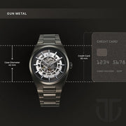Titan 90221QM02 Nexus Skeletal Men 3 Hands Automatic Watch 42mm