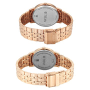 19672967WM01 Bandhan Eternal Pair Couple 3 Hands w/ Date Quartz Watch 42mm + 32.5mm