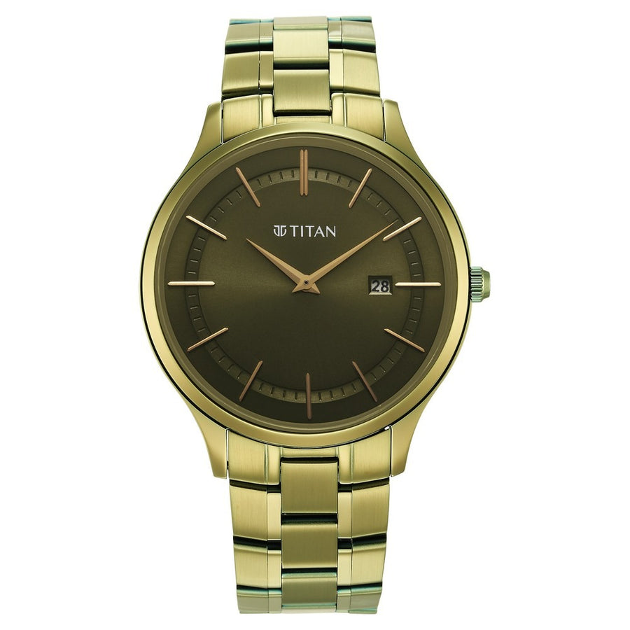 Titan 90142QM03 Classique Slimline Men 2 Hands w/ Date Quartz Watch 40mm