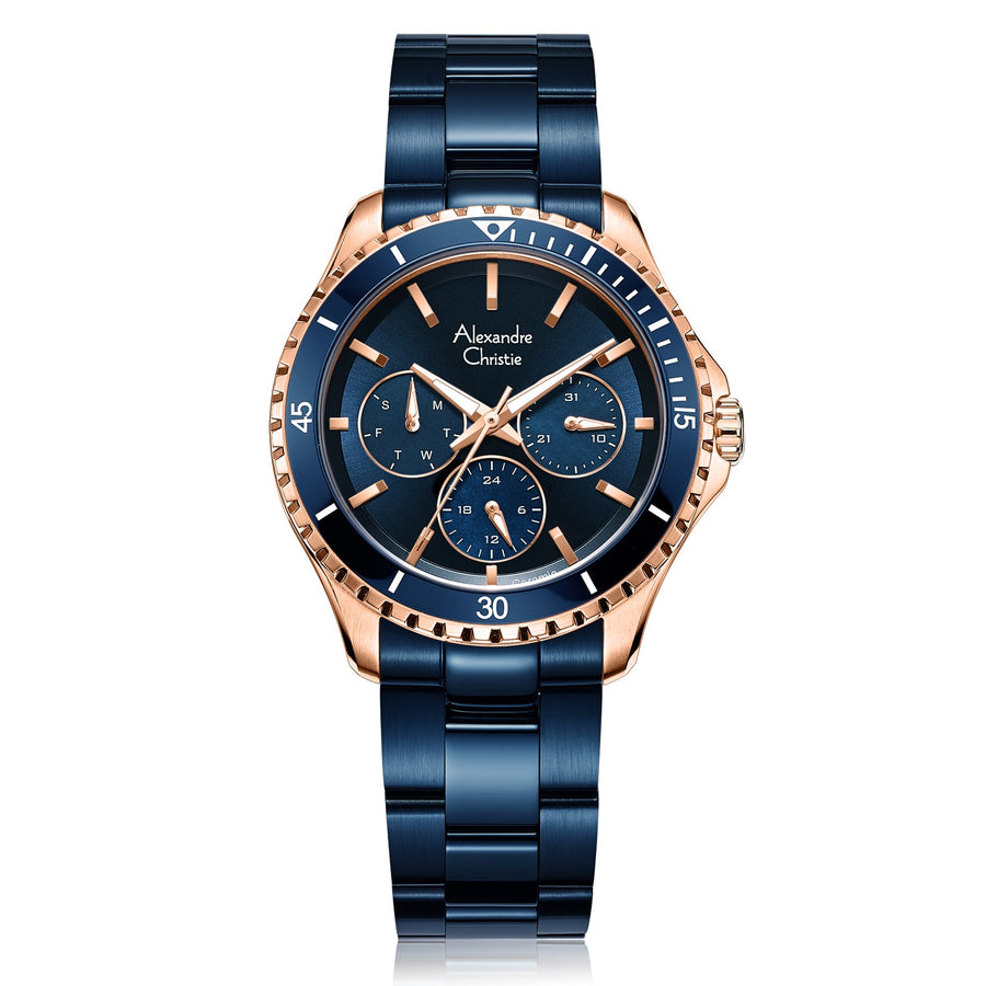 Alexandre Christie 2A54BFBURBU Women's Multi-function Quartz Watch 36mm