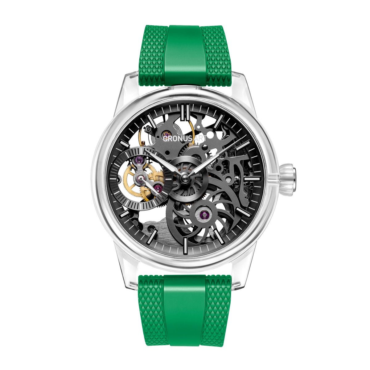 CM026-002 Men's Crystal Case Automatic Watch 44mm