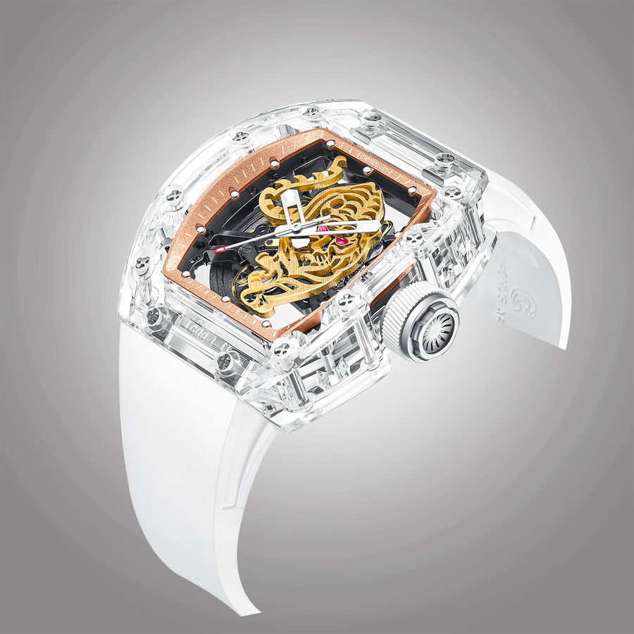 CM001-002 Men's Crystal Case Automatic Watch 42mm