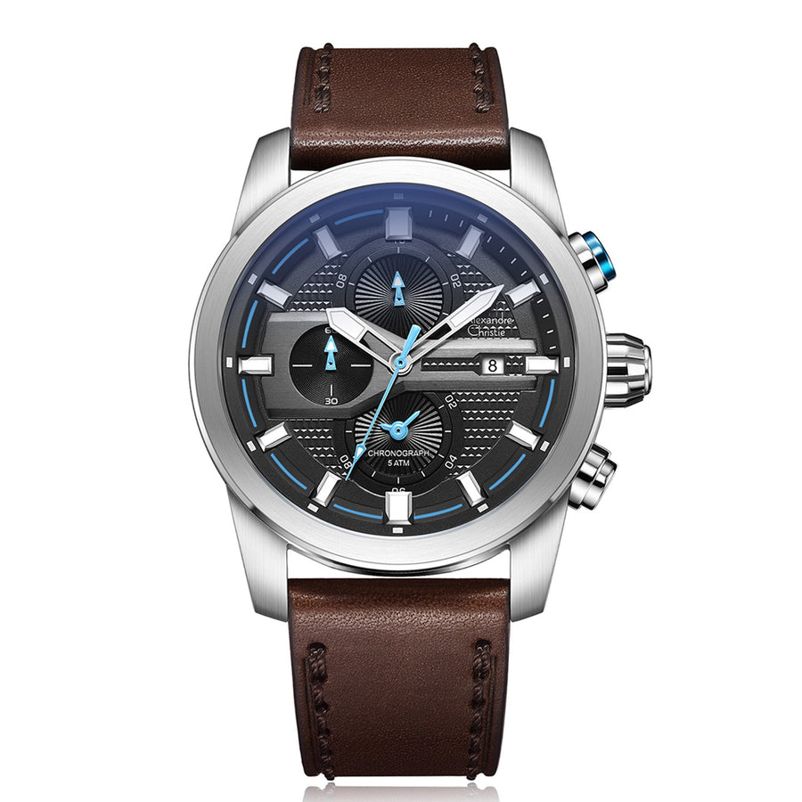 Alexandre Christie 6562MCLSSBABU Men's Chronograph Quartz Watch 45mm