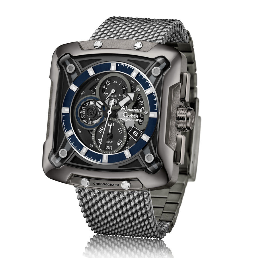 Alexandre Christie 3030MCBIGBU Men's Chronograph Quartz Watch 44mm