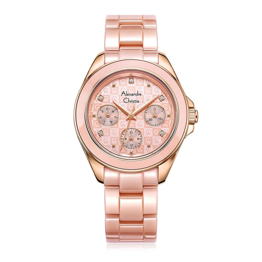 Alexandre Christie 2A70BFBRGPN Women's Multifunction Watch 34mm