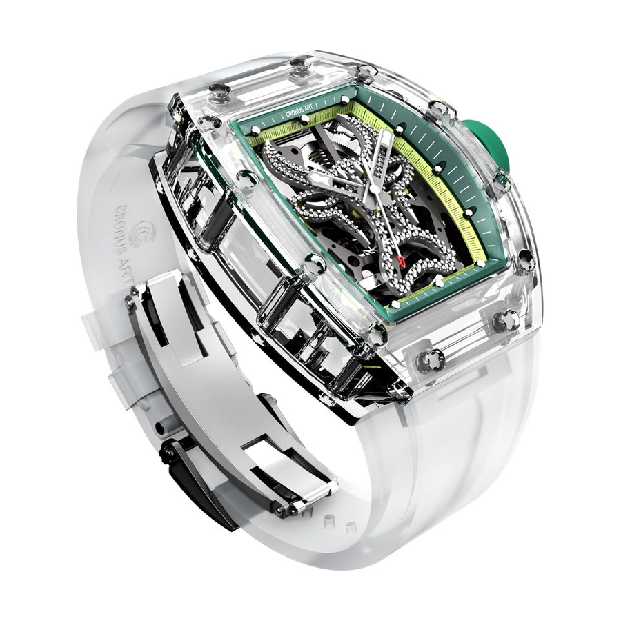 CM001-01 Men's Crystal Case Automatic Watch 42mm
