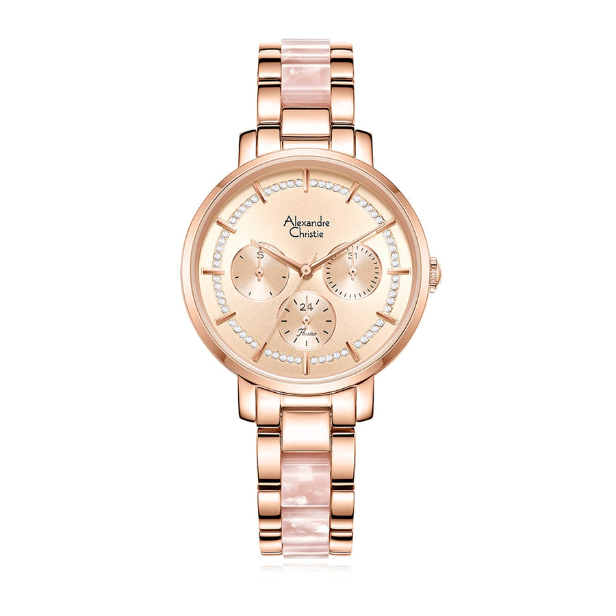 Alexandre Christie 2A56BFBRGRGPN Women's Multi-Function Quartz 35mm