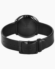 Titan 10003NL02 Edge Ultra Slim quartz watch with black dial, sapphire glass and black leather strap