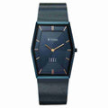 Titan 10056QM02 Edge Whimsey Blue Dial Quartz Analog Watch with Blue Stainless Steel Strap for Men 31mm