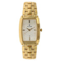 Titan 1163YM01 Regalia White Dial Quartz Analog Watch with Date and Gold Metal Strap for Men 28mm