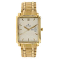 Titan 1506YM01 Silver Dial Quartz Analog Watch with Day & Date Golden Metal Strap for Men 31mm