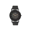 Titan 1595NL01 Edge black dial quartz analog watch with black leather strap for men 38mm