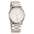 Titan 1683KM01 Edge Metal Silver Dial Quartz Analog Watch with Two-Tone Stainless Steel Strap for Men 38.5mm