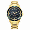 Titan 1688KM05 Regalia Premium blue dial quartz multifunction watch with stainless steel strap for men 43mm