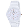 Titan 1696QC04 Edge Ceramic Arctic White Quartz Analog Watch for Men 40mm