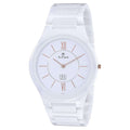 Titan 1696QC04 Edge Ceramic Arctic White Quartz Analog Watch for Men 40mm