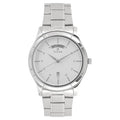 Titan 1767SM01 Workwear White Dial Quartz Analog Watch with Day & Date Stainless Steel Strap for Men 42mm