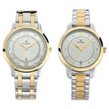 Titan 17752481BM01 Bandhan Silver Dial Quartz Couple Watch with Date 40mm & 30mm