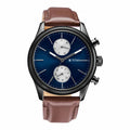 Titan 1805NL03 Elmnt Midnight Blue Dial Quartz Analog Brown Leather Strap Watch for Men 42mm