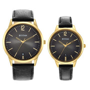 Titan 18062617YL01 Bandhan Anthracite Dial Couple Watch Set
