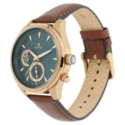 Titan 1829QL01 Sea Green Dial Tan Leather Strap Watch for Men