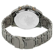 Titan 1830KM01 Maritime quartz chronograph watch with anthracite dial, lateen sail-inspired indices and push-type clasp