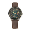 Titan 1832KL01 Maritime Sea Green Dial Quartz Chronograph Brown Leather Strap Watch for Men 46mm